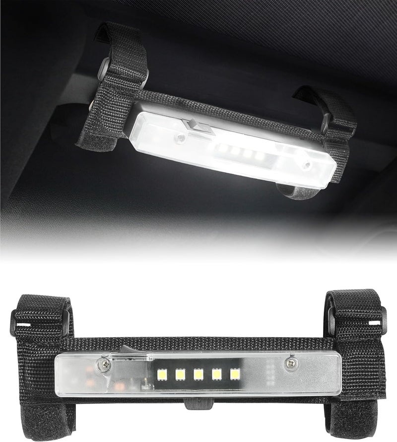 RACOONA UTV Dome Light,UTV Interior Light,Universal Roll Bar Mount LED Light,Car Accessories Interior Dome Light Utility Roll Cage Light Courtesy Light for UTV ATV RZR Truck Car Off Road Vehicle - Image 1